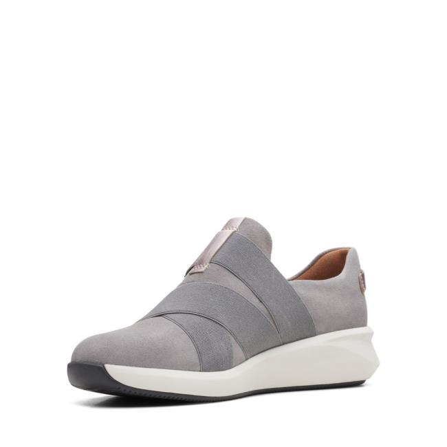 Women's Clarks Un Rio Strap Sneakers Light Grey | CLK649CYH