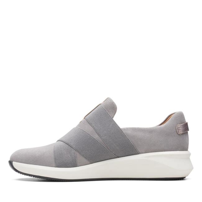 Women's Clarks Un Rio Strap Sneakers Light Grey | CLK649CYH