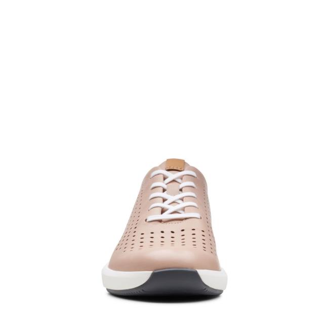 Women's Clarks Un Rio Tie Sneakers Pink | CLK458FXZ