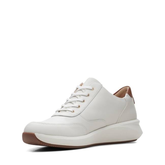 Women's Clarks Un Rio Zip Sneakers White | CLK580ZPC