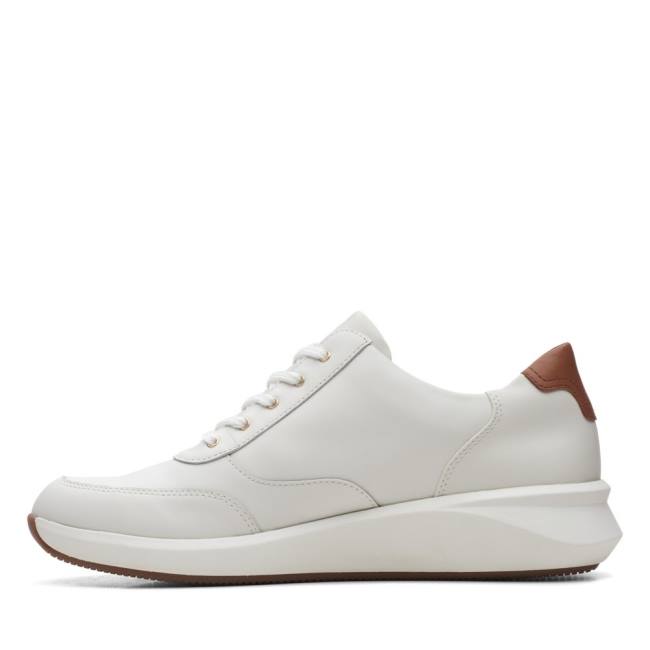 Women's Clarks Un Rio Zip Sneakers White | CLK580ZPC