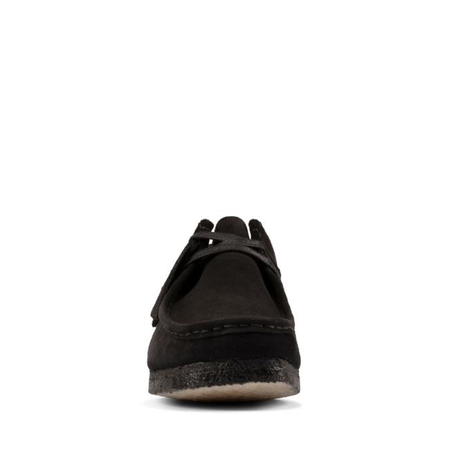 Women's Clarks Wallabee Black Shoes Black | CLK980UXO