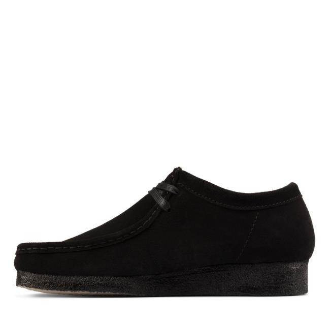 Women's Clarks Wallabee Black Shoes Black | CLK980UXO