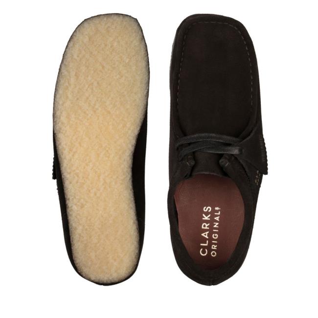 Women's Clarks Wallabee Black Shoes Black | CLK980UXO