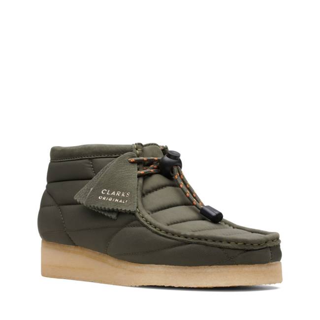 Women's Clarks Wallabee Casual Boots Olive | CLK074FVM