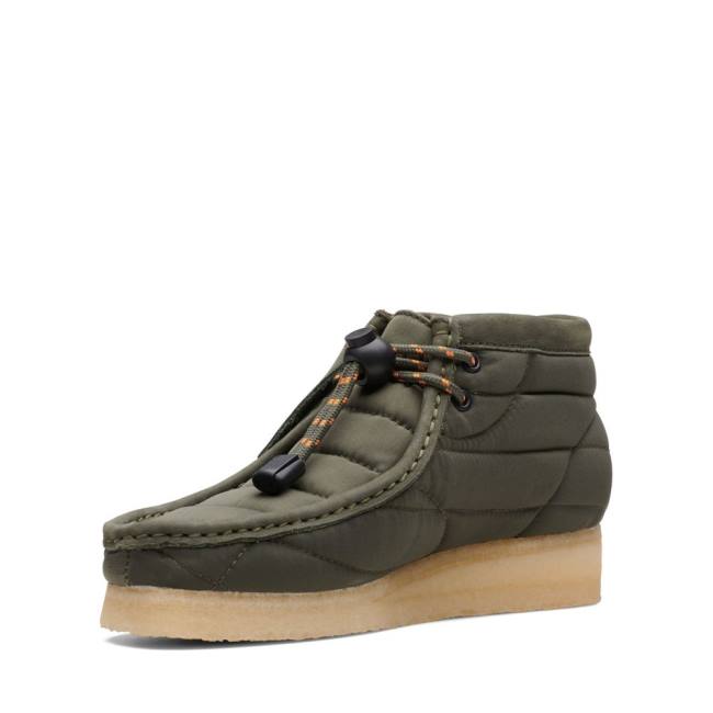 Women's Clarks Wallabee Casual Boots Olive | CLK074FVM