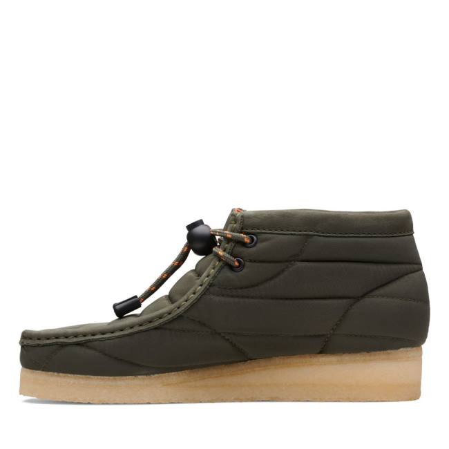 Women's Clarks Wallabee Casual Boots Olive | CLK074FVM