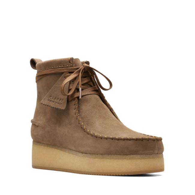 Women's Clarks Wallabee Craft Casual Boots Light Brown | CLK054UBQ