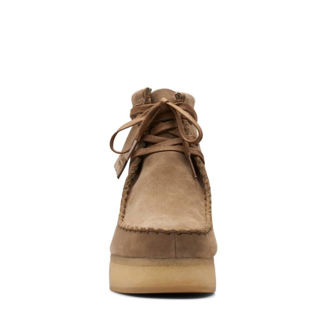 Women's Clarks Wallabee Craft Casual Boots Light Brown | CLK054UBQ