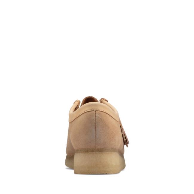 Women's Clarks Wallabee Flat Shoes Light Brown | CLK687ARM