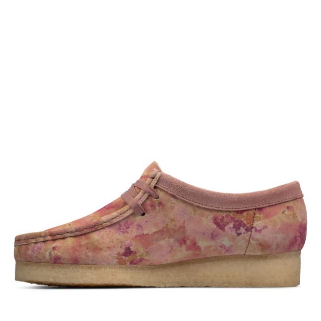 Women's Clarks Wallabee Flat Shoes Red | CLK649ADI