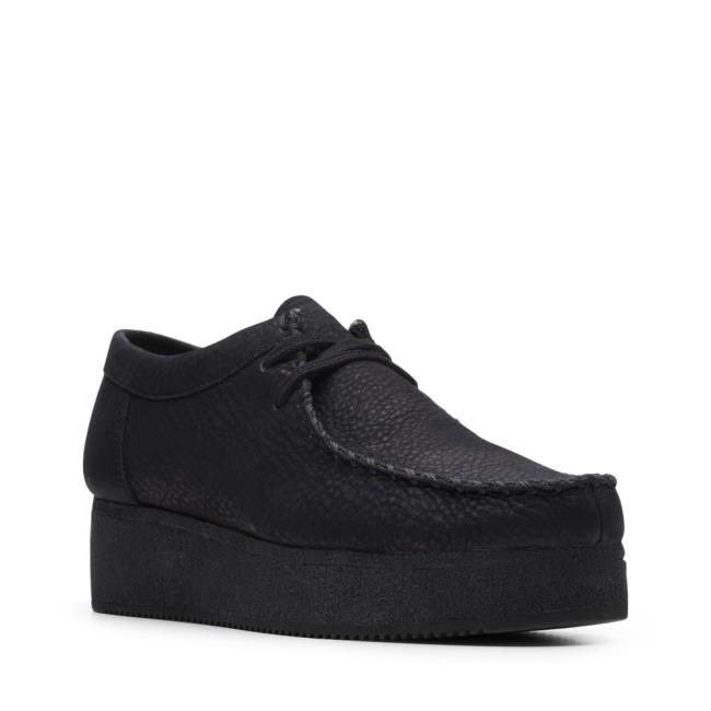 Women's Clarks Wallacraft Lo Black Shoes Black | CLK528DUE