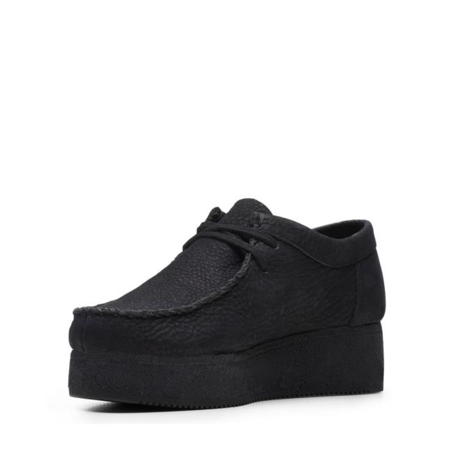 Women's Clarks Wallacraft Lo Black Shoes Black | CLK528DUE