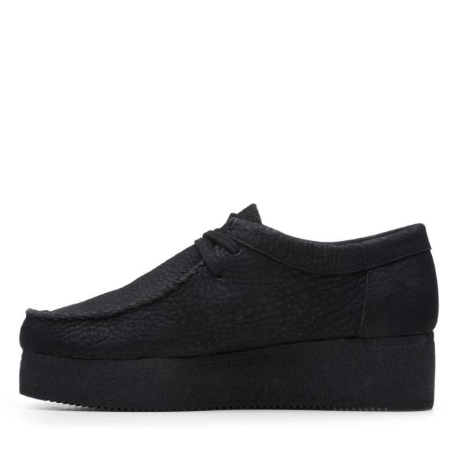 Women's Clarks Wallacraft Lo Black Shoes Black | CLK528DUE