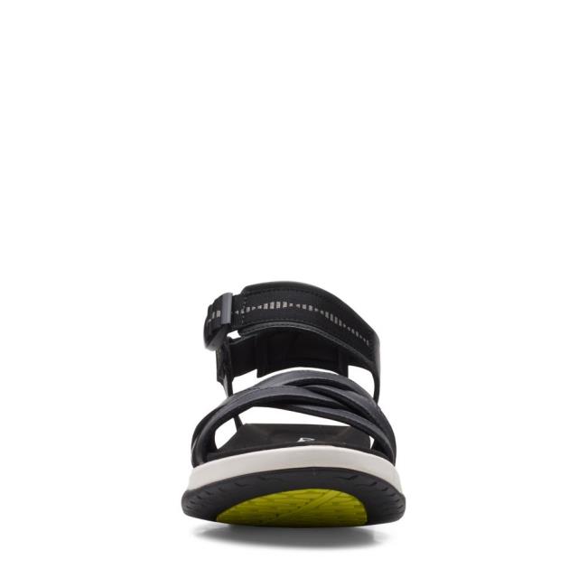 Women's Clarks Wave2.0 Sail. Sandals Black | CLK809BOJ